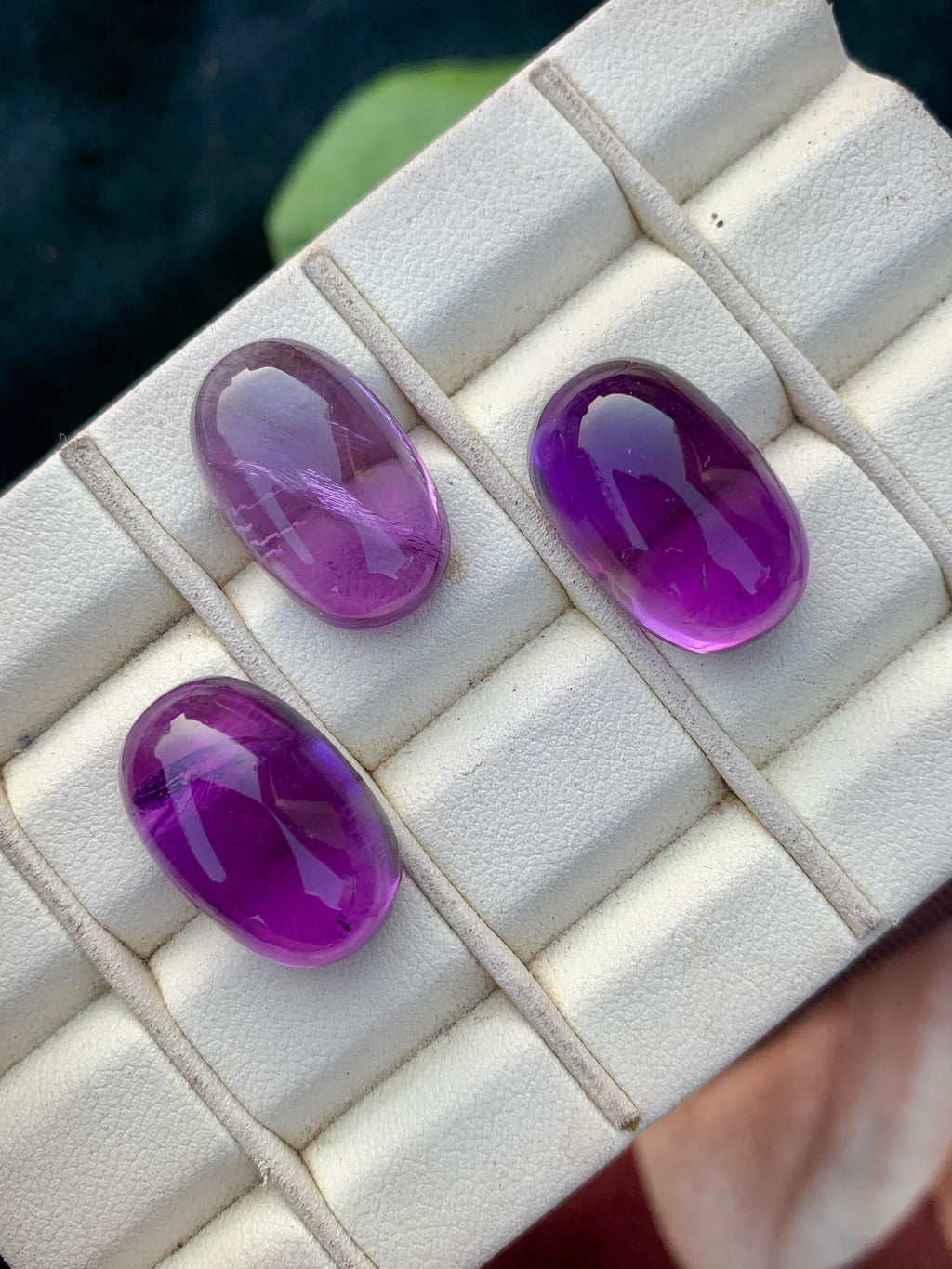 Deep Purple Amethyst Sugarloaf Cabochon Lot - 49.15 Carat