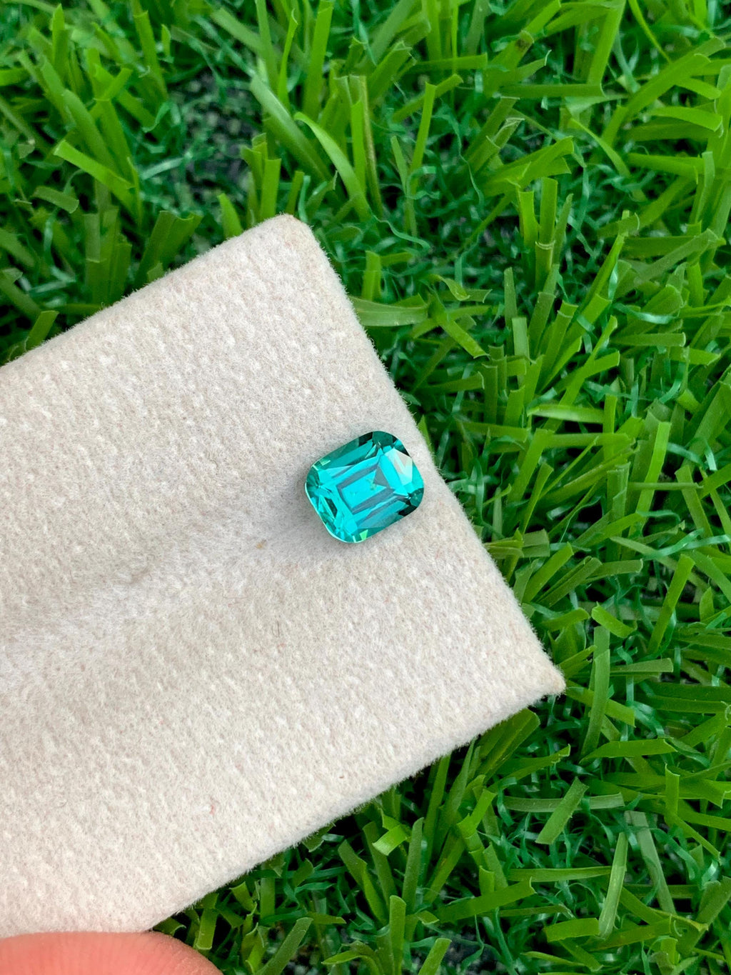 Blue Lagoon Tourmaline Gemstone: 1.25 CT Cushion Cut, Afghanistan Origin
