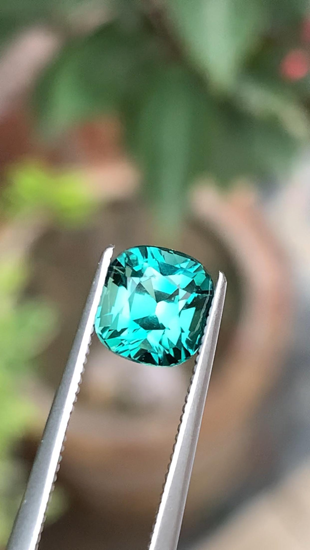 2.05 Carat Natural Lagoon Tourmaline – Cushion Cut, Vivid Blue-Green, Eye-Clean, Afghanistan Origin