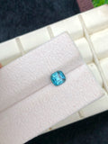 Lagoon Blue Tourmaline Gemstone: 0.80 CT Cushion Cut, Afghanistan