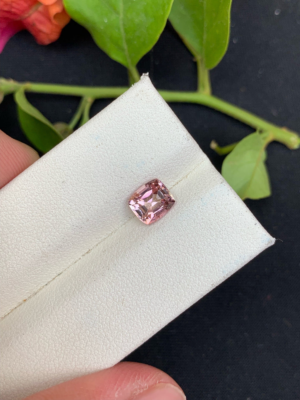Pink Tourmaline Gemstone: 1.5 Carat Cushion Cut Loose Gem