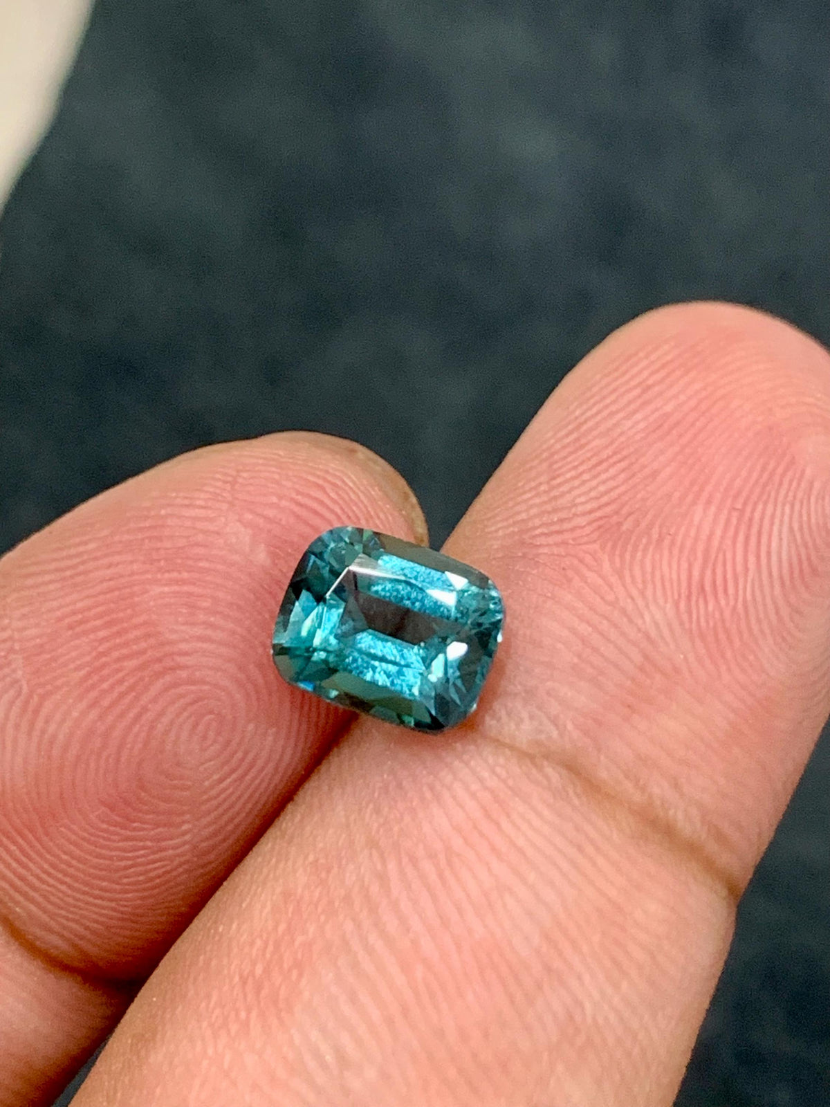 Neon Blue Tourmaline 1.80ct Cushion Cut From Afghanistan