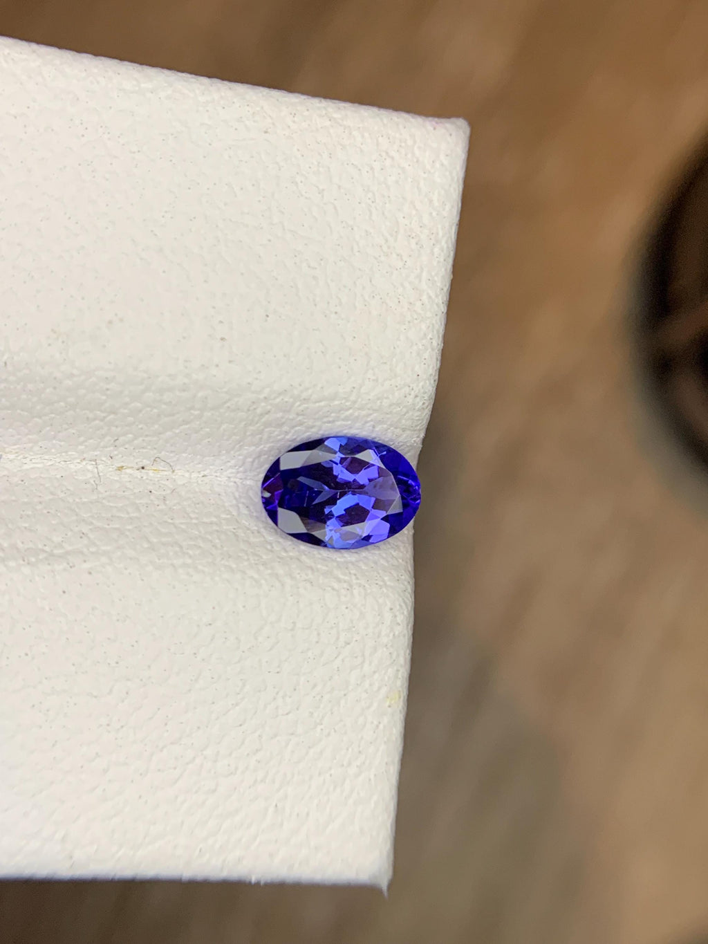 Certified 0.71 Carat Tanzanite Gemstone: Violet-Blue Oval Cut Loose Stone