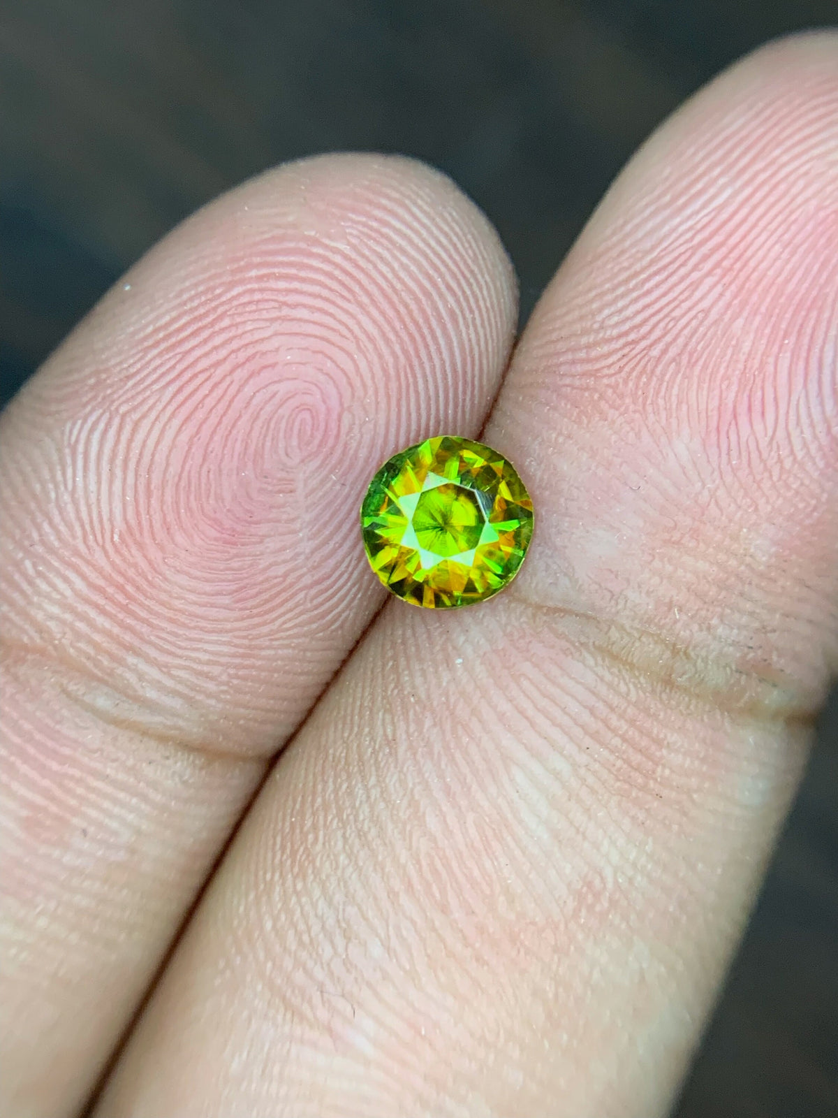 0.75 Carat Natural Chrome Sphene Loose Gemstone: Nugget Green