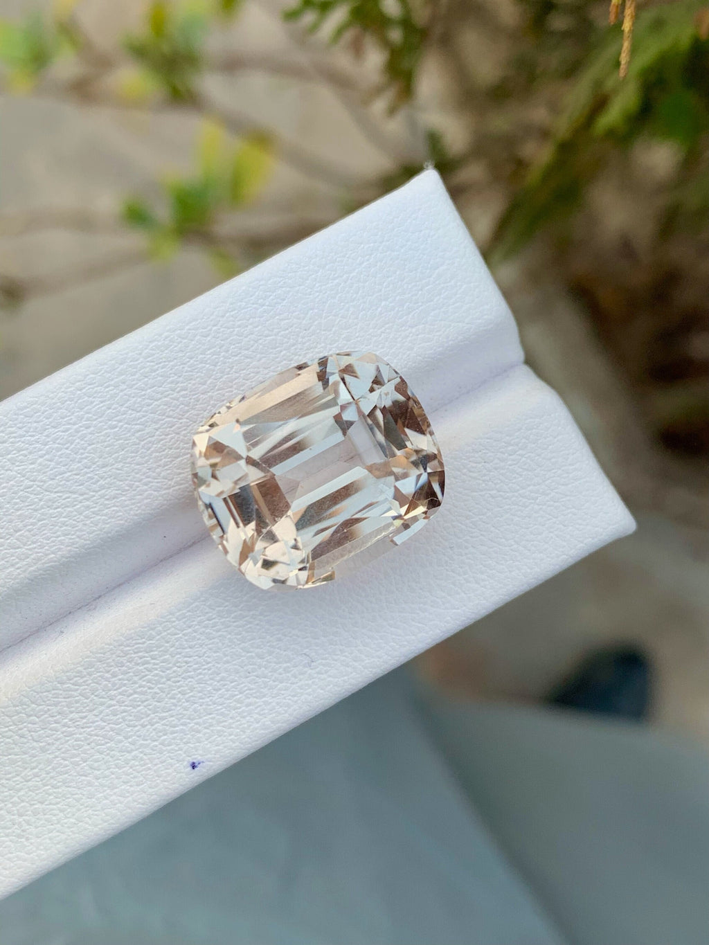Yellow Topaz Loose Gemstone: 26.80 CT Faceted Cushion Cut, November Birthstone