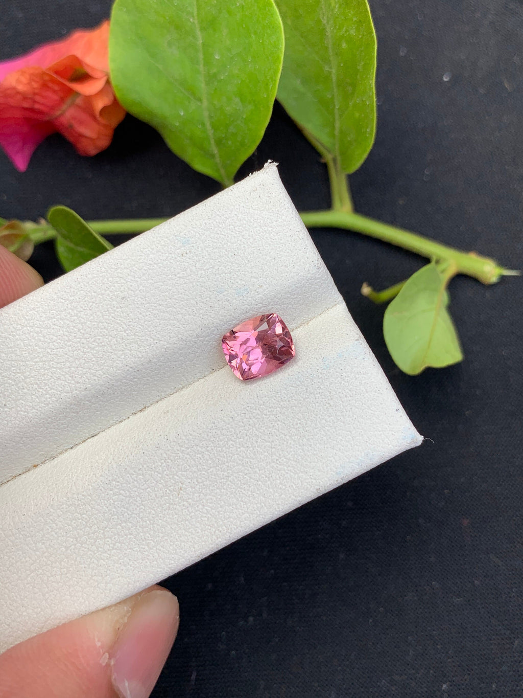 Sweet Pink Tourmaline Gemstone: 1.30 Carat Cushion Cut Loose Gem