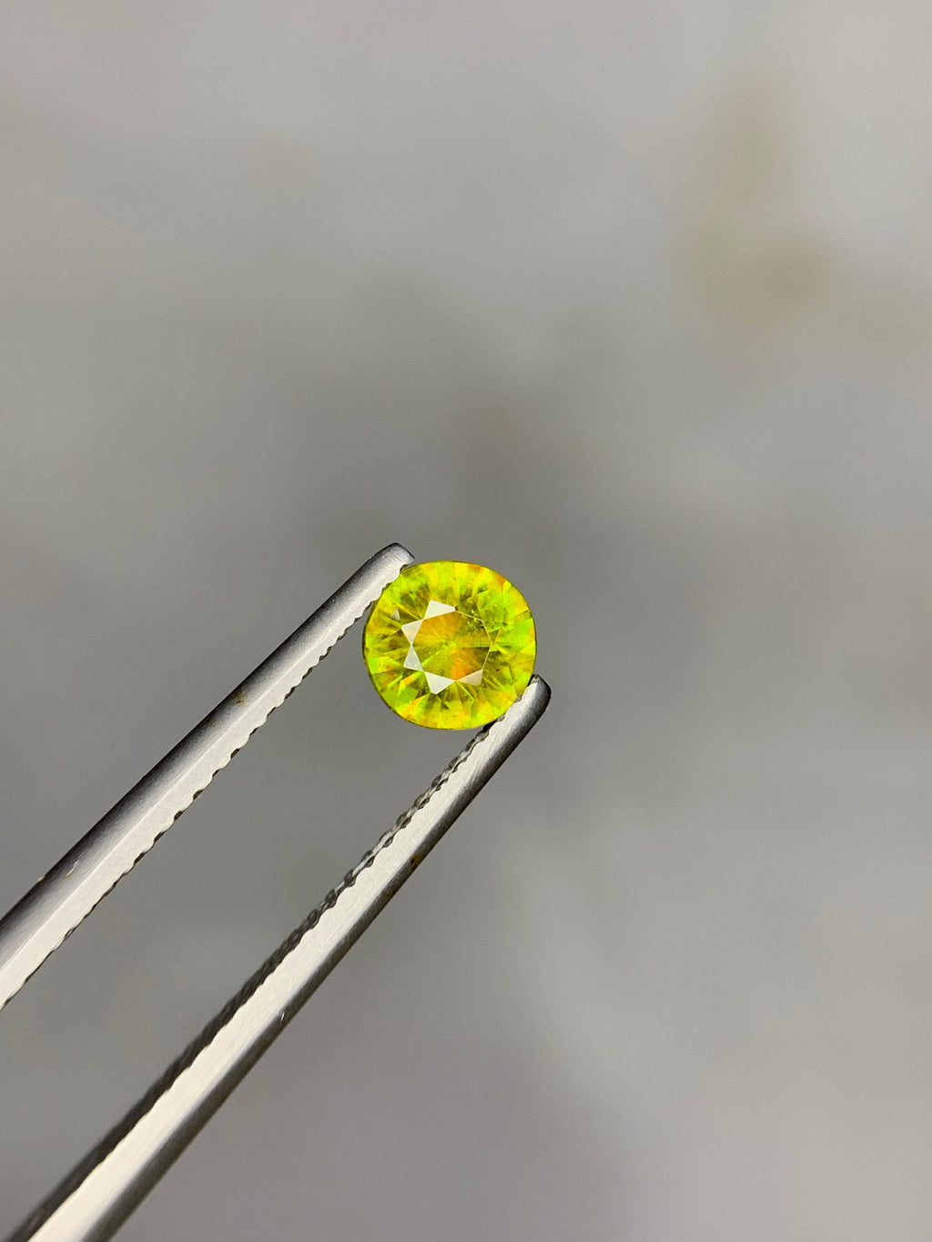 0.75 Carat Natural Chrome Sphene Loose Gemstone: Nugget Green Sparkle