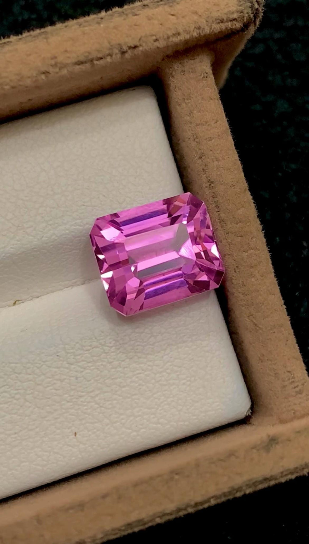 Pink Kunzite 7.80 Carat Emerald Cut Loose Gemstone from Afghanistan