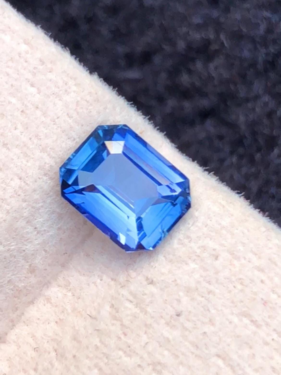 Blue Sapphire 1.14ct Emerald Octagonal Cut Madagascar