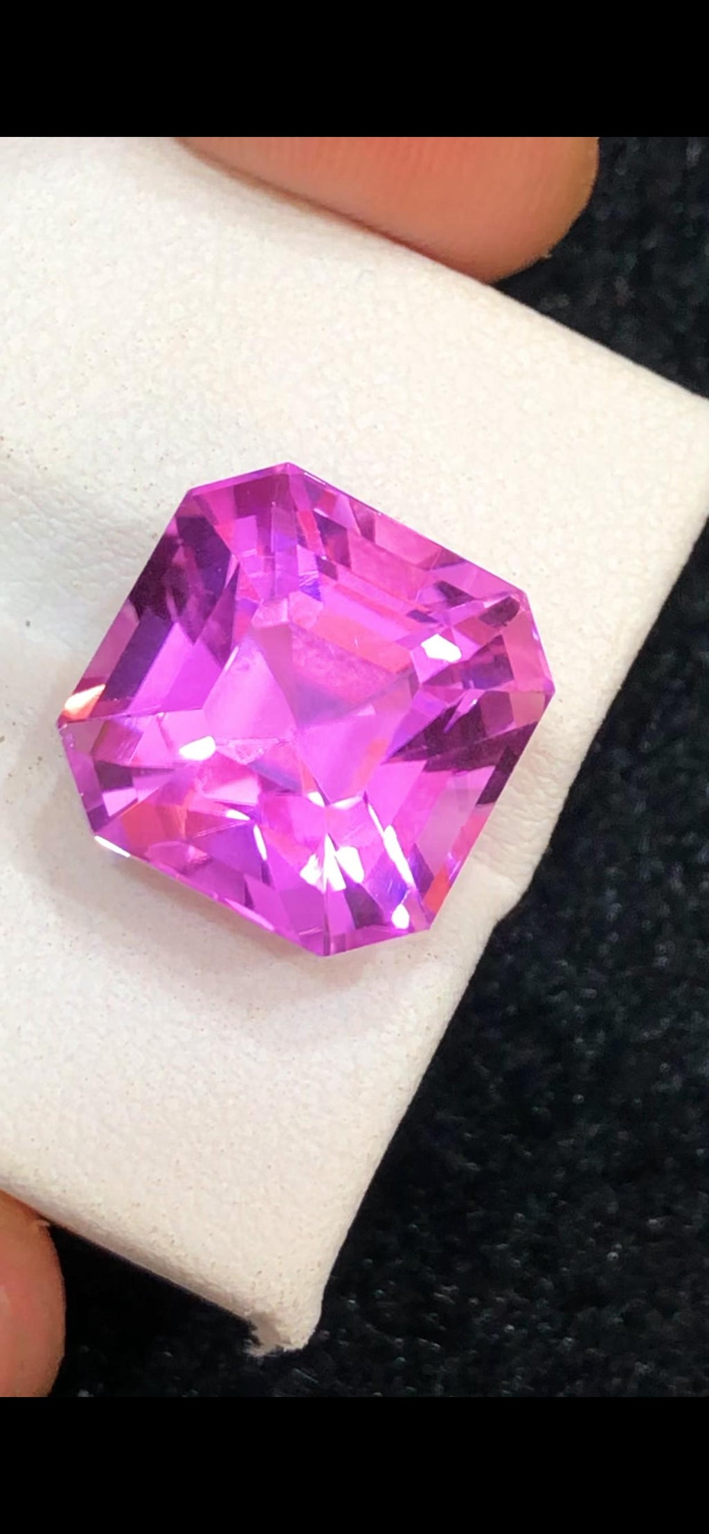 Pink Kunzite Asscher Cut Gemstone – 16.00 Carats (Afghanistan)