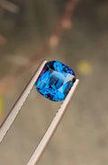 2.09 CT Faceted Cobalt Blue Spinel Gemstone: Cushion Cut, August Birthstone