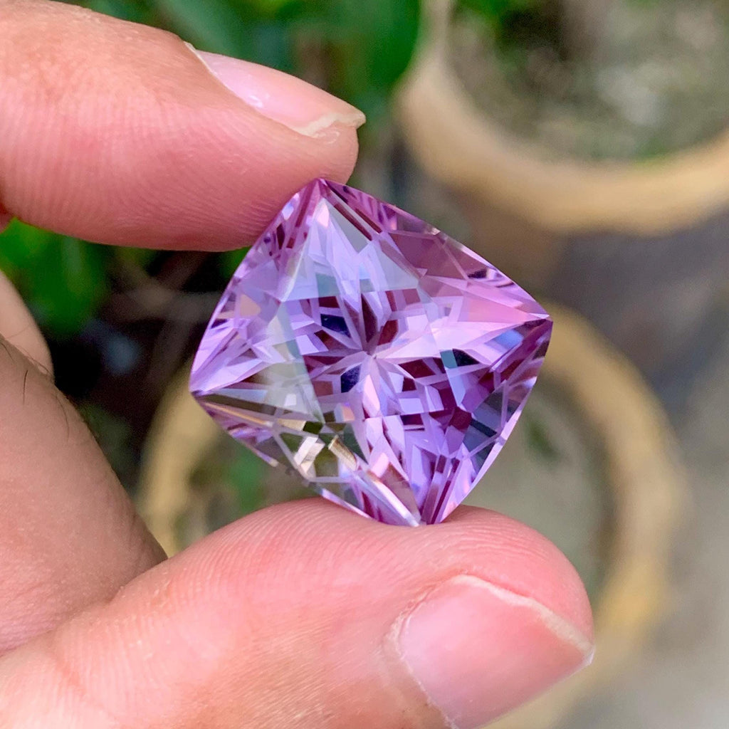 Amethyst 28.90ct Fancy Cut from Brazil – Rich Purple Collector’s Gemstone