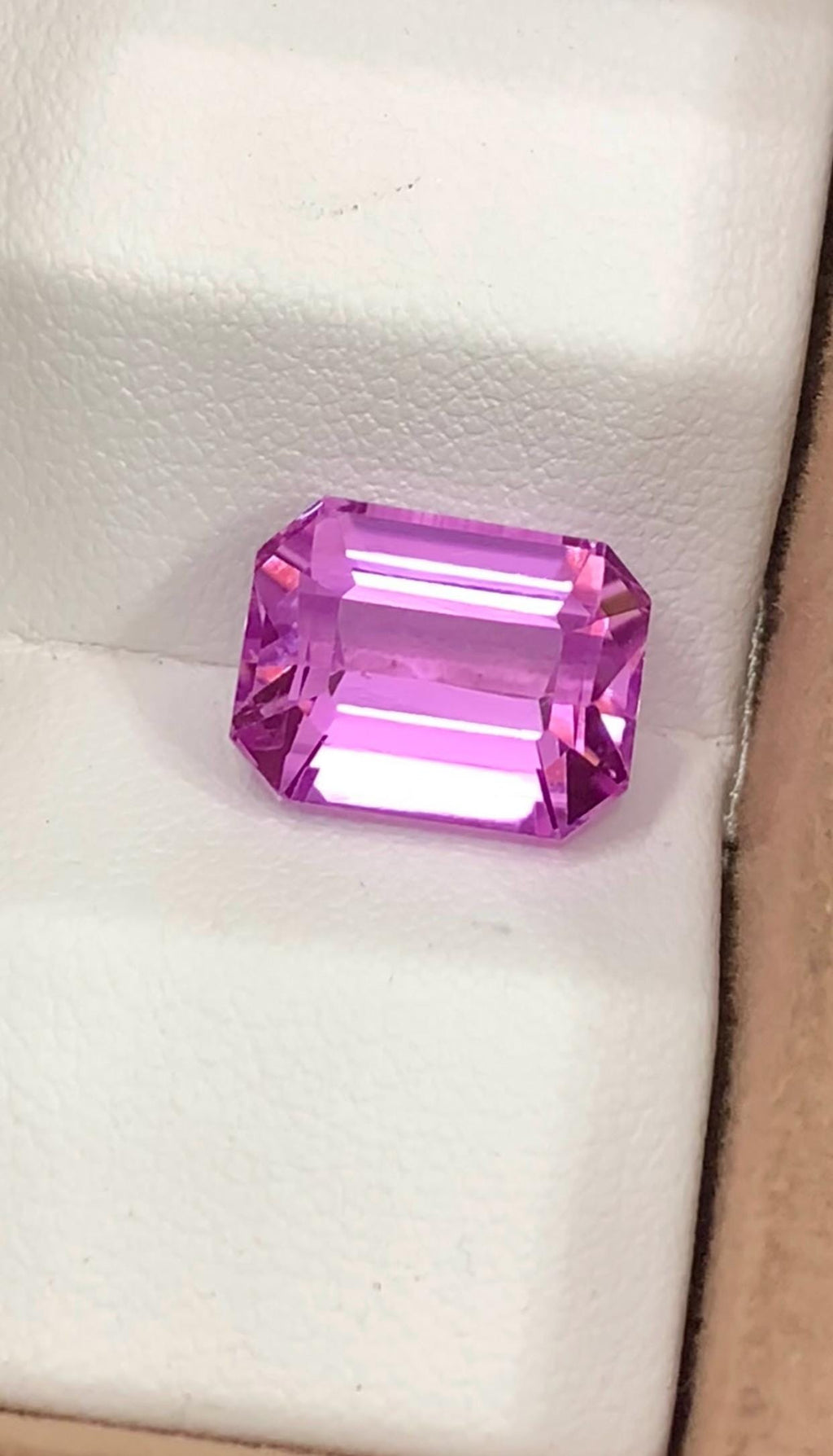 Pink Kunzite 7.90 Carat Emerald Cut Loose Gemstone from Afghanistan