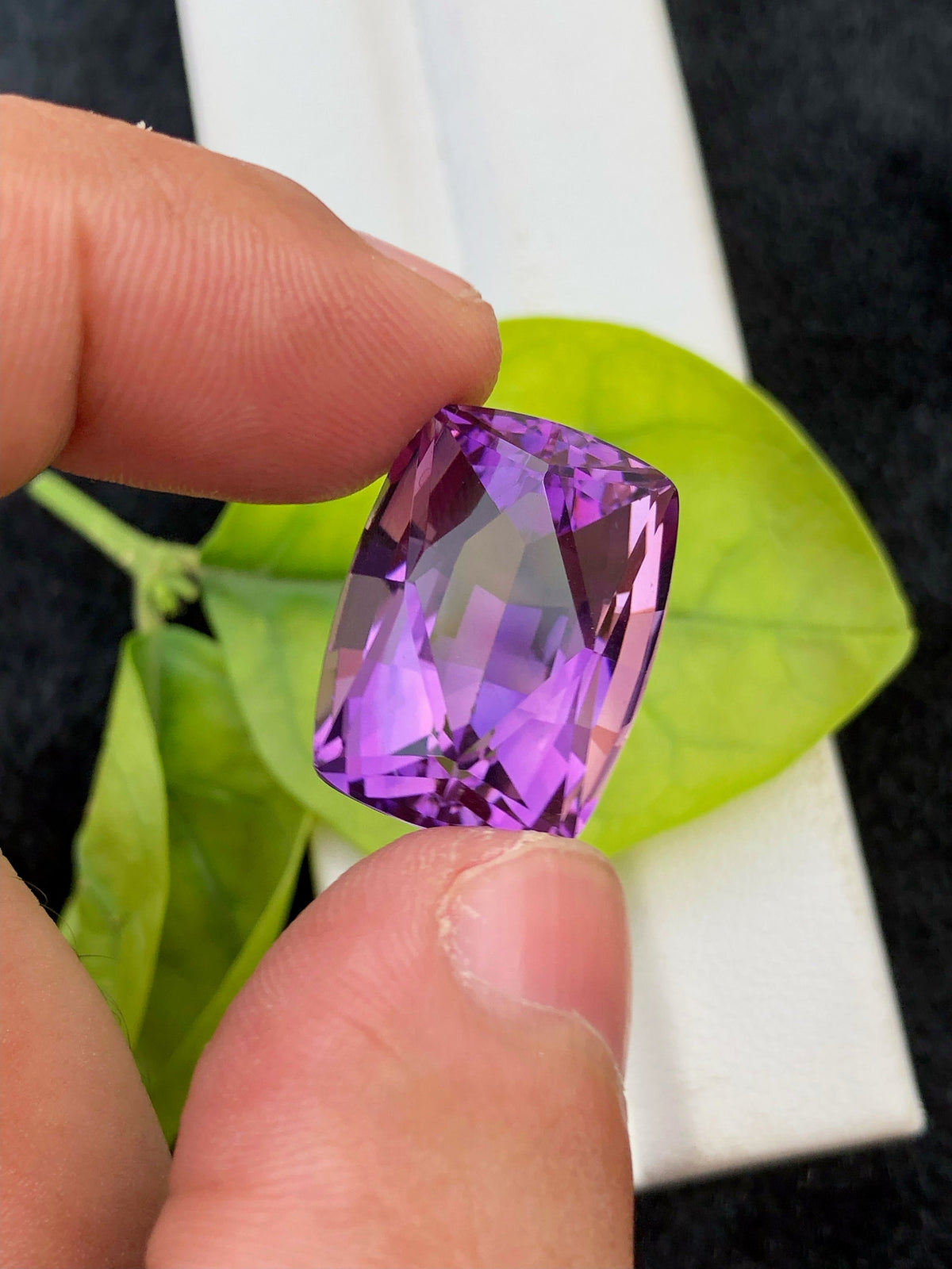 Fancy Cut Amethyst Gemstone: Deep Purple Jewelry Stone (22.95 CT)