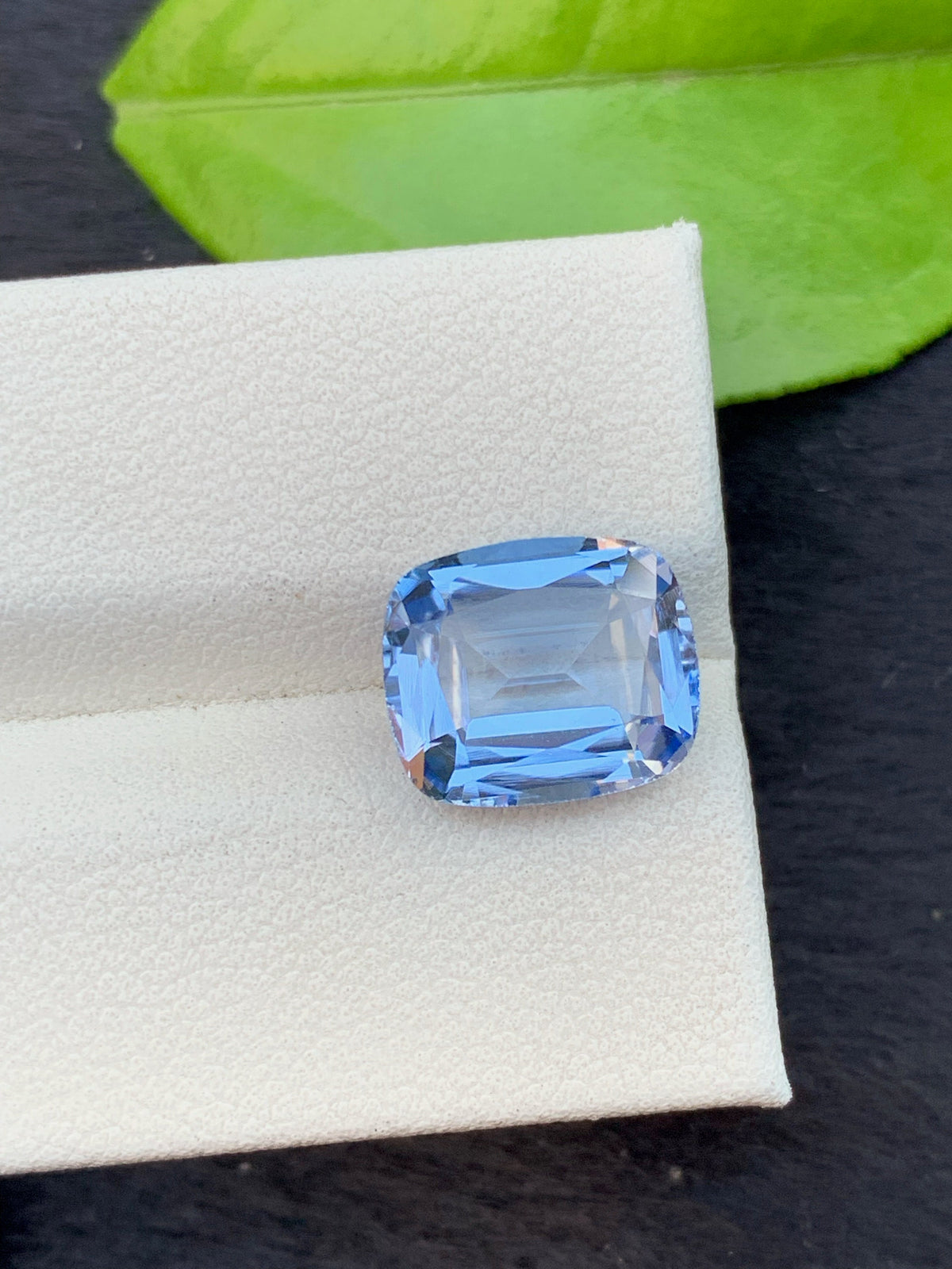 Santa Maria Blue Aquamarine Gemstone: Faceted Cushion Cut, 3.95 Carats