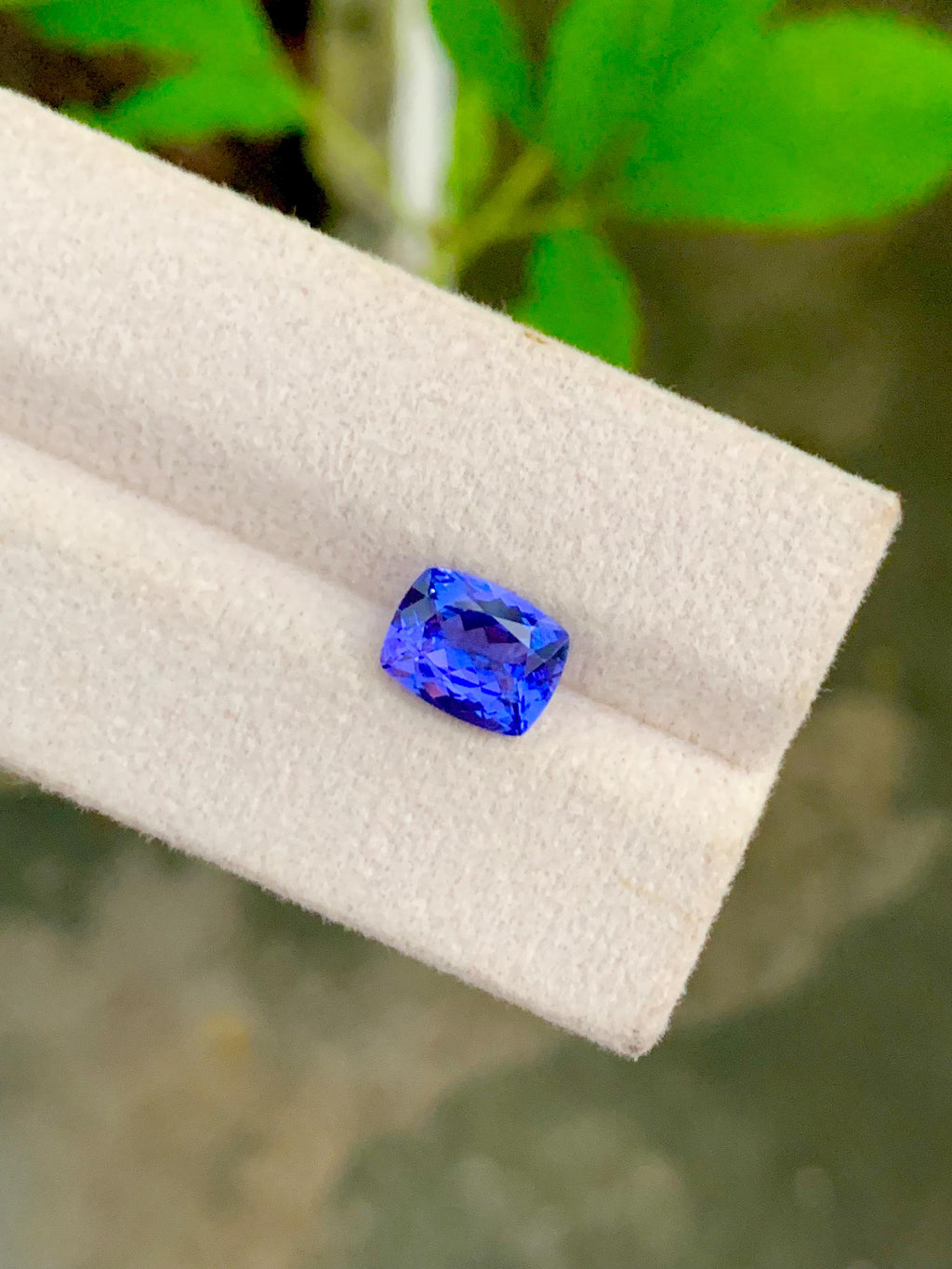 Natural Tanzanite Gemstone: 2.02 Carat Cushion Cut, December Birthstone