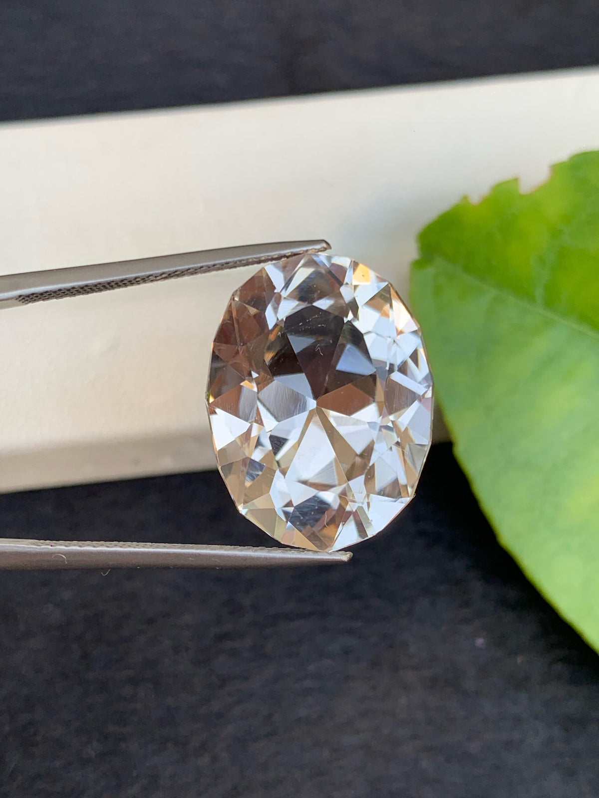 20.5 CT Faceted Imperial Topaz Gemstone: Cushion Cut Loose Stone