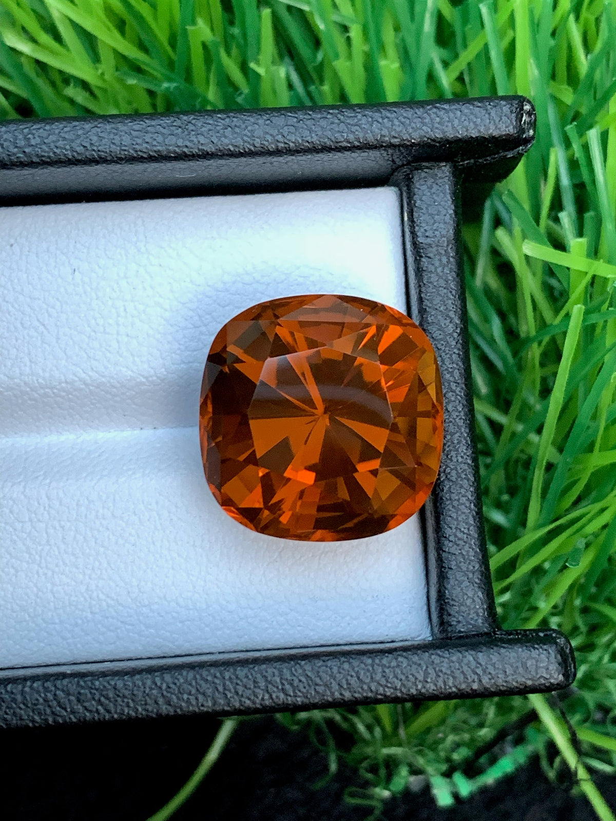 Orange Citrine Gemstone: 19 Carat Round Cushion Cut, November Birthstone