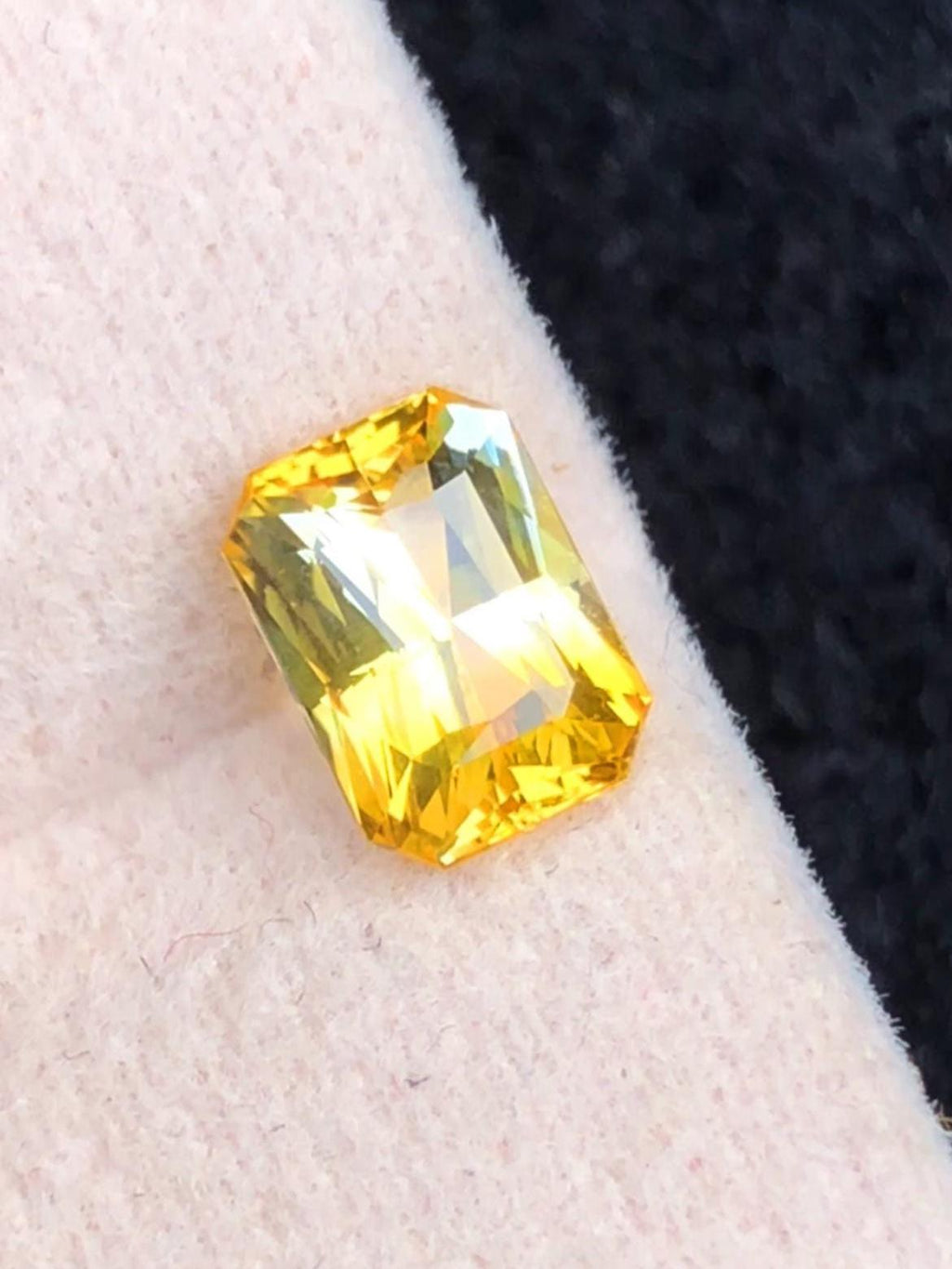 Yellow Sapphire 1.07ct Fancy Octagonal Cut Madagascar Certified