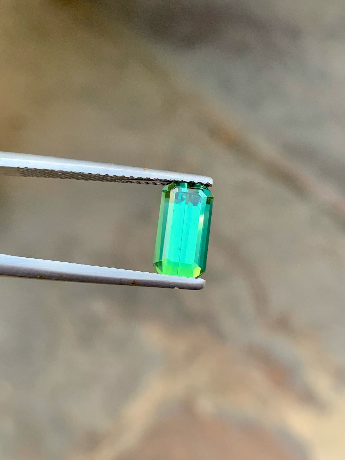 Mint Green Tourmaline Gemstone: Emerald Cut, Flawless, 2.40 CT