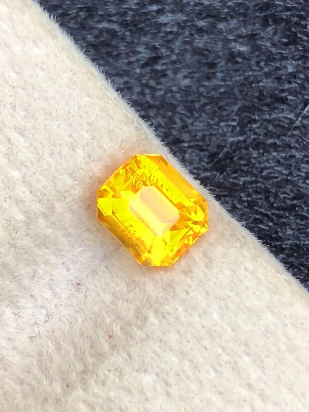 Yellow Sapphire 1.10 ct Emerald Cut – Vibrant Gem from Sri Lanka