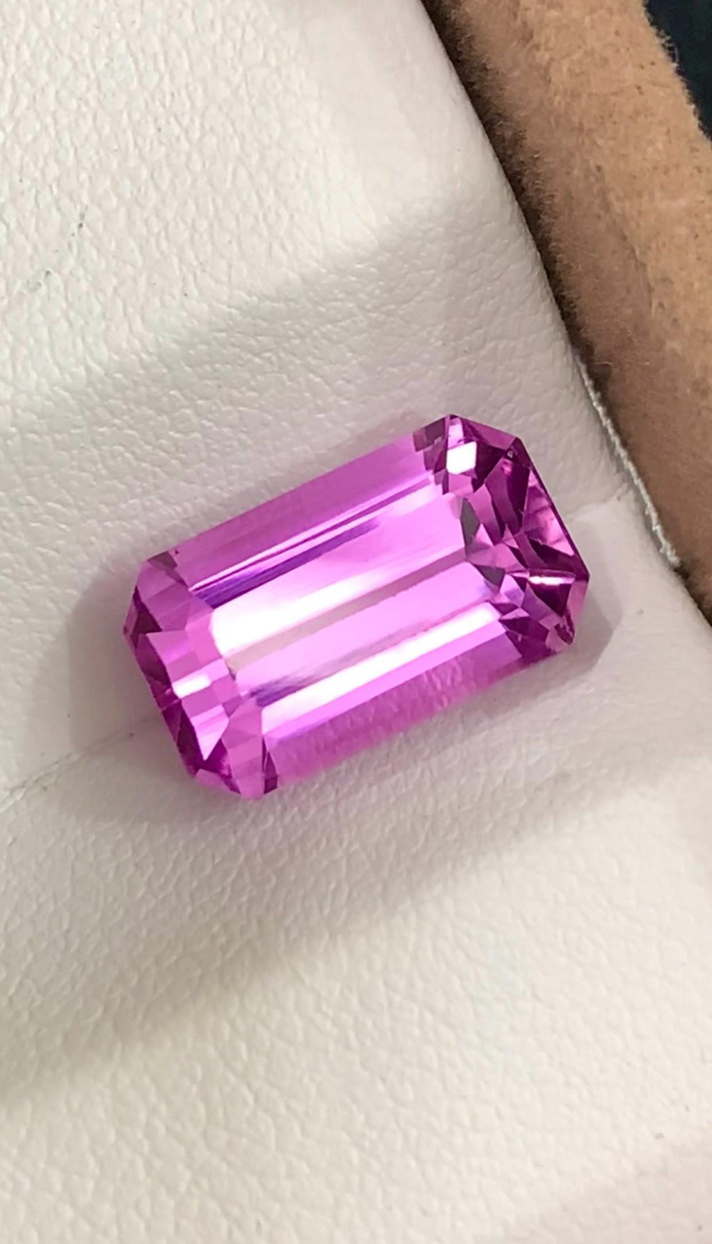 Pink Kunzite 9.60 Carat Emerald Cut Loose Gemstone from Afghanistan