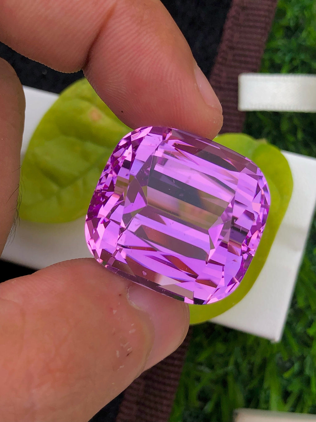 Natural Lilac Kunzite Gemstone: 78.95 CT Flawless Cushion Cut