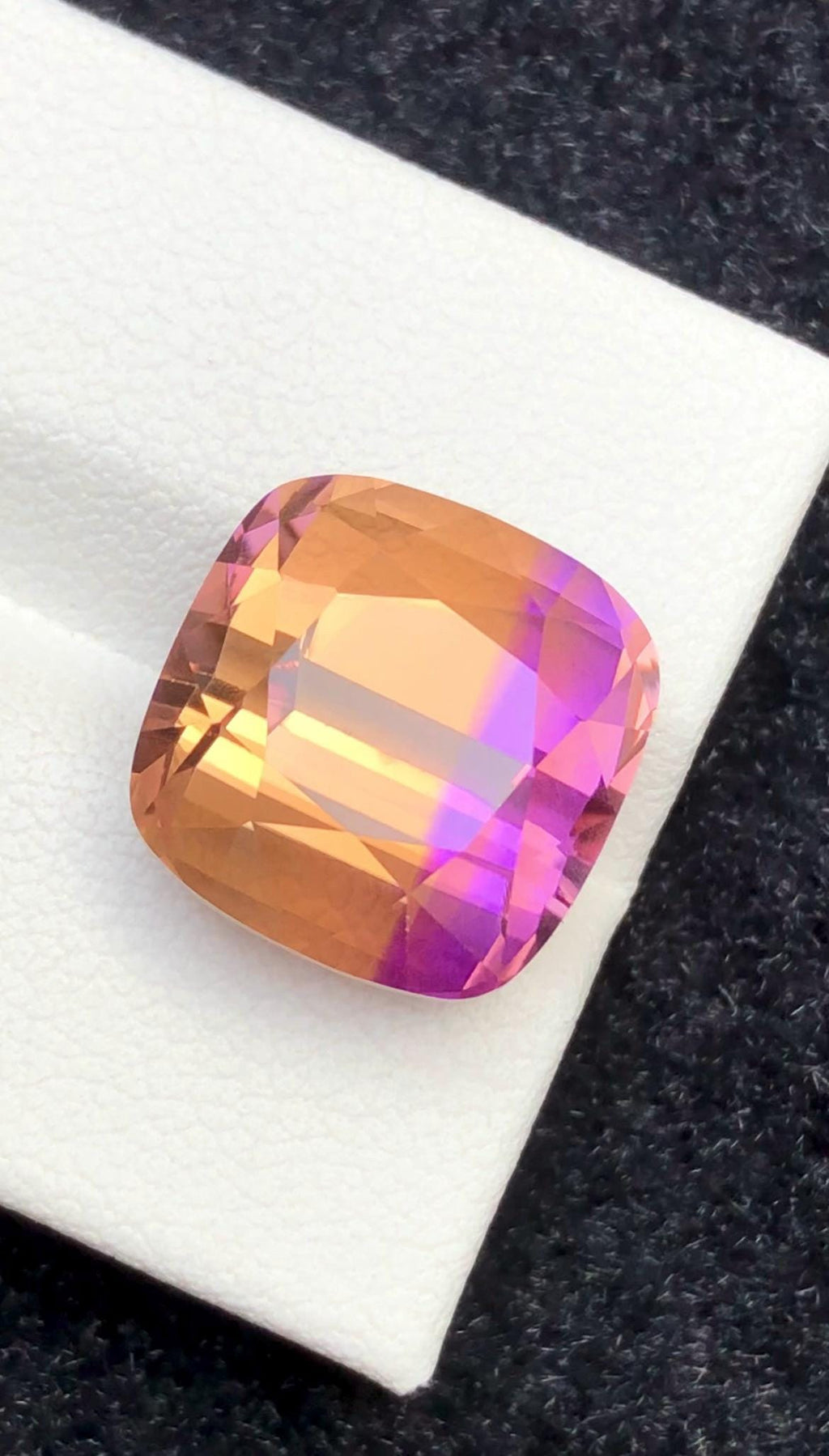 Bi-Color Ametrine 11.70 ct Cushion Cut – Gemstone from Brazil