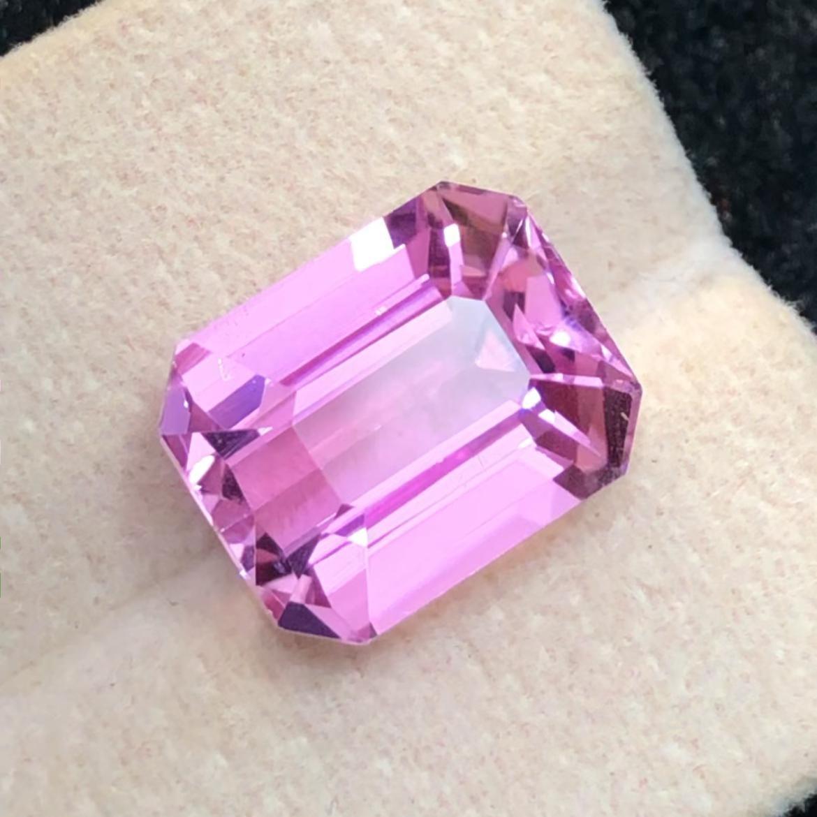 Peach Pink Kunzite 8.50 Carat Octagon Cut – Afghanistan Gemstone