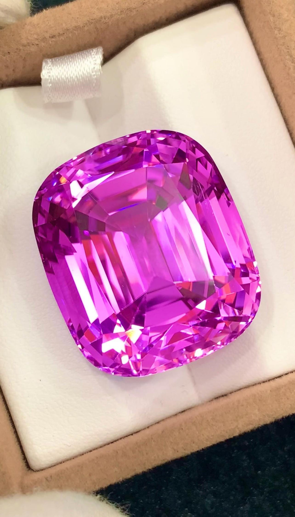 Vivid Pink Kunzite Gemstone 113.60 Carat Cushion Cut From Afghanistan