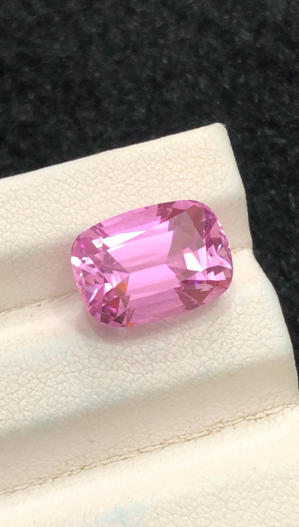 Pink Kunzite 7.40ct Cushion Cut Gemstone from Afghanistan – Sparkling Blush Pink Collector’s Gem