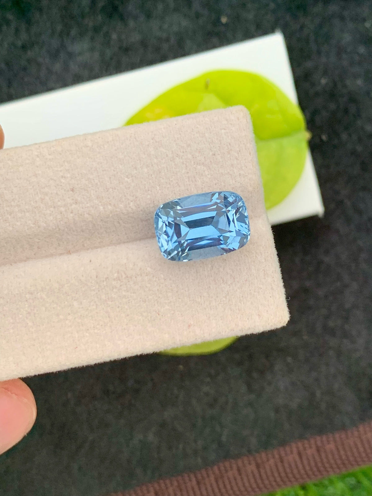 Natural Santa Maria Aquamarine Gemstone: 7.25 CT Cushion Cut, Brazil