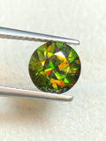 Chrome Sphene 1.87ct Round Cut – Madagascar • Full Fire