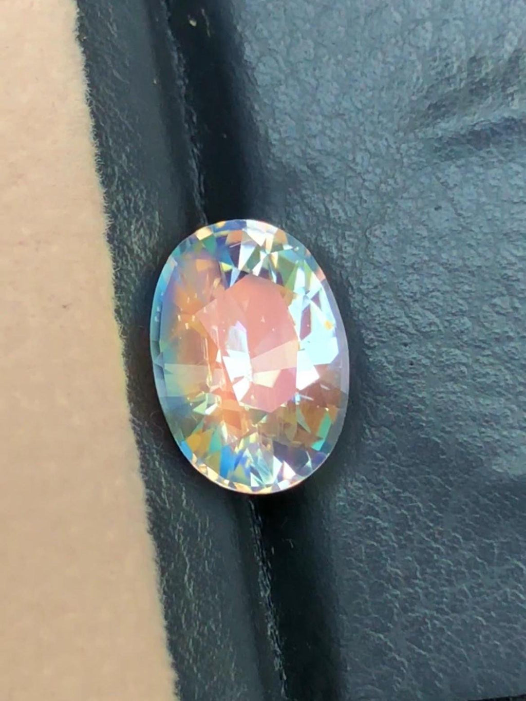 Rainbow Moonstone 3.02ct Oval Faceted Cut – Madagascar