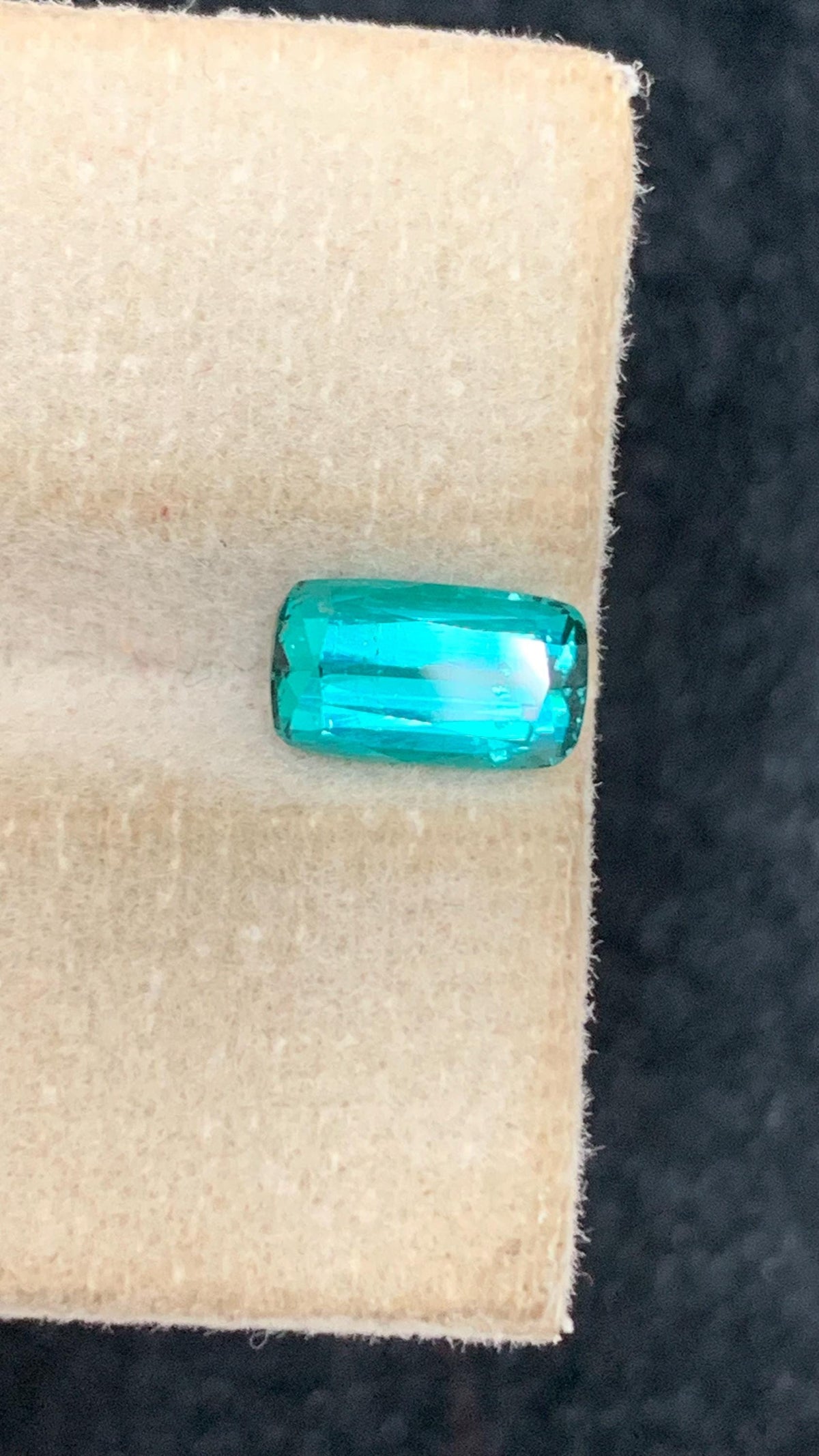 Neon Blue Lagoon Tourmaline Stone: Cushion Cut Gemstone, 1.20 CT