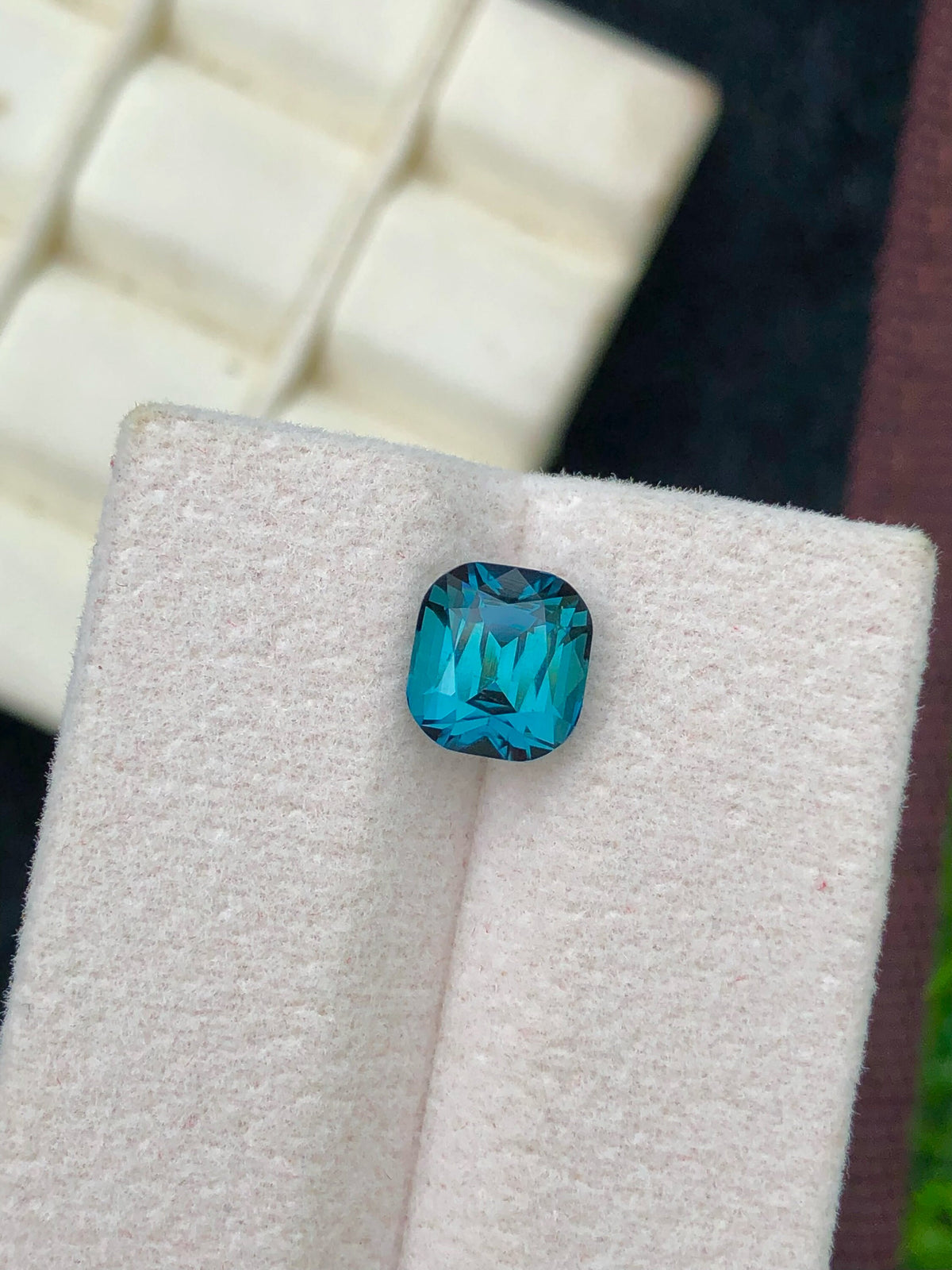Lagoon Blue Tourmaline Gemstone: Natural Cushion Cut, 2.20 CT