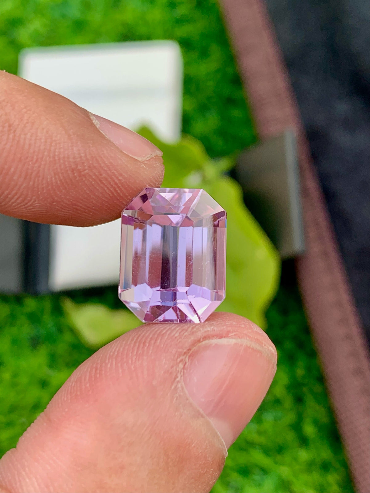 AAA Pink Kunzite Gemstone: Emerald Cut November Birthstone, 13.95 CT