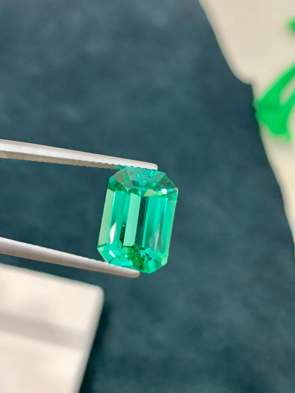 Hiddenite 8.45ct Octagonal Emerald Cut Gemstone from Afghanistan