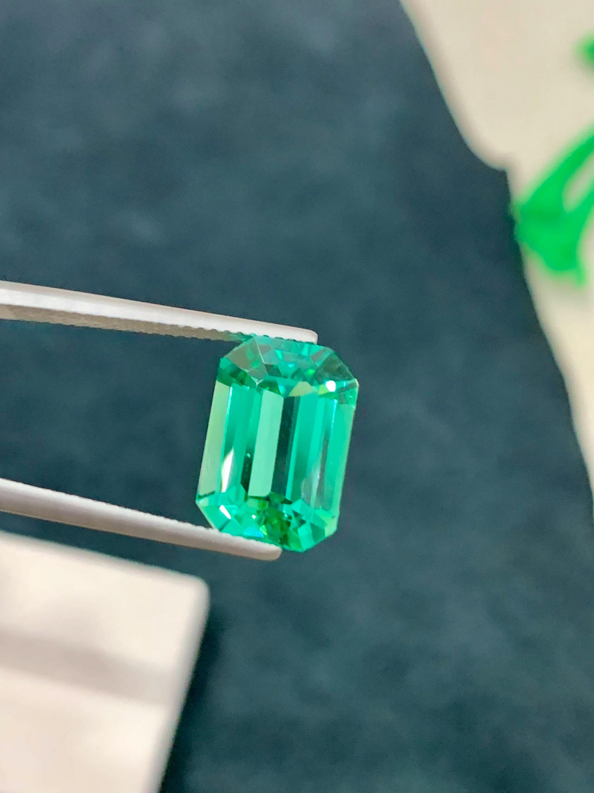 Hiddenite 8.45ct Octagonal Emerald Cut Gemstone from Afghanistan
