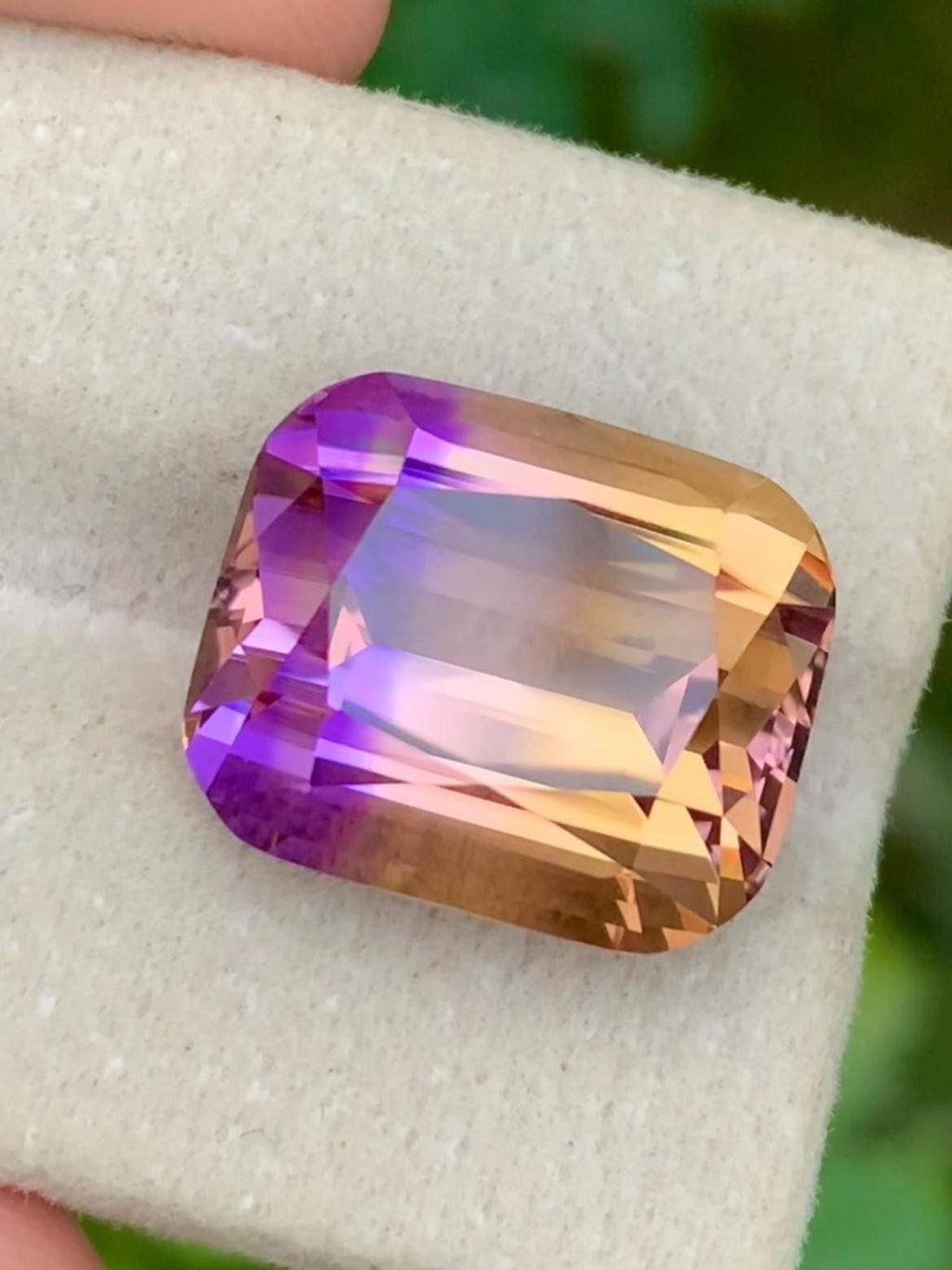 Bi Color Ametrine 15.50ct Cushion Cut • Bi-Color Gemstone from Bolivia