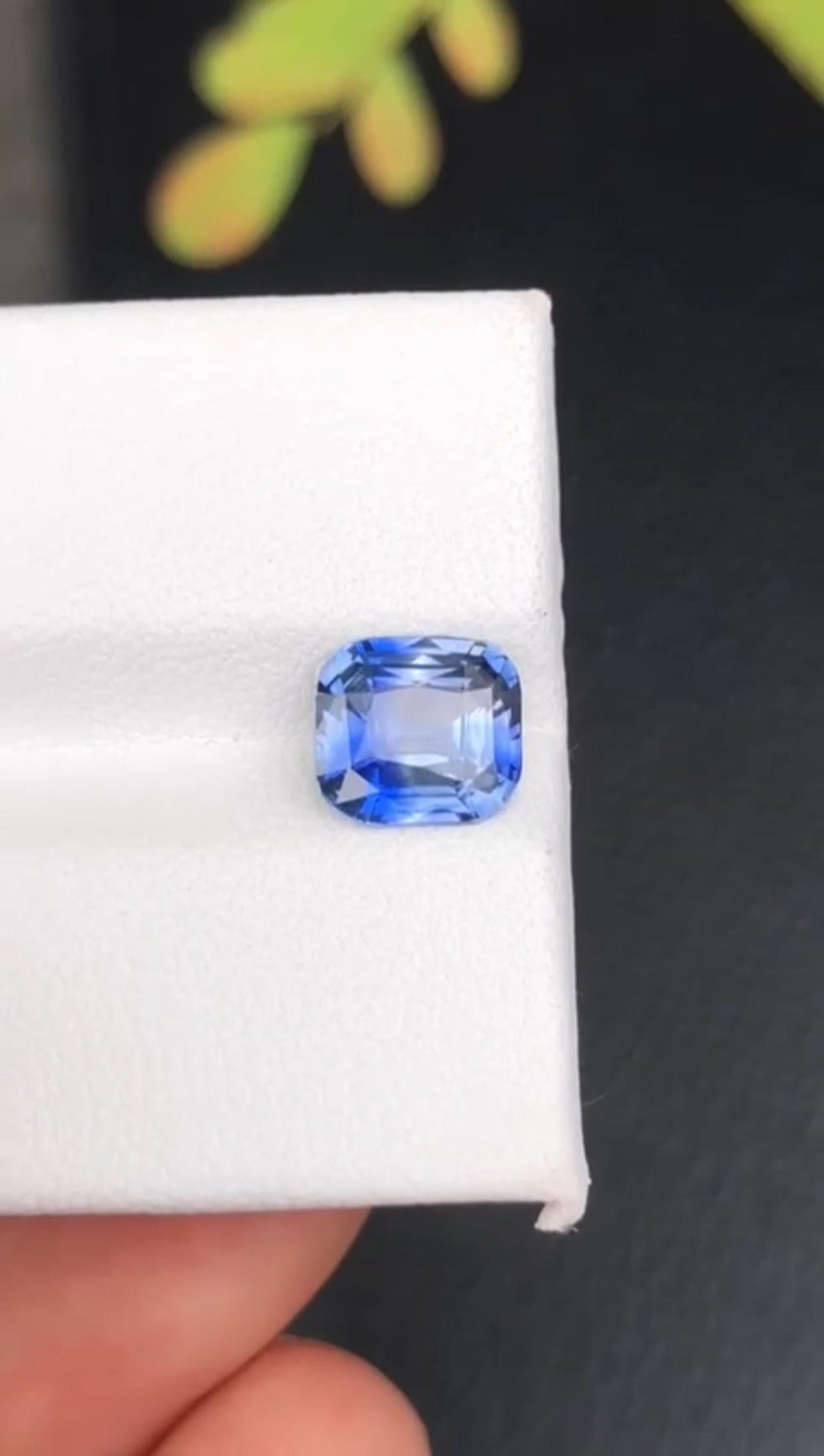 2.5 CT Cushion Cut Blue Sapphire Gemstone: Ring Stone