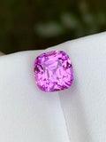 Deep Pink Kunzite Gemstone: 4.05 CT Faceted Cushion Cut From Nuristan Afghanistan