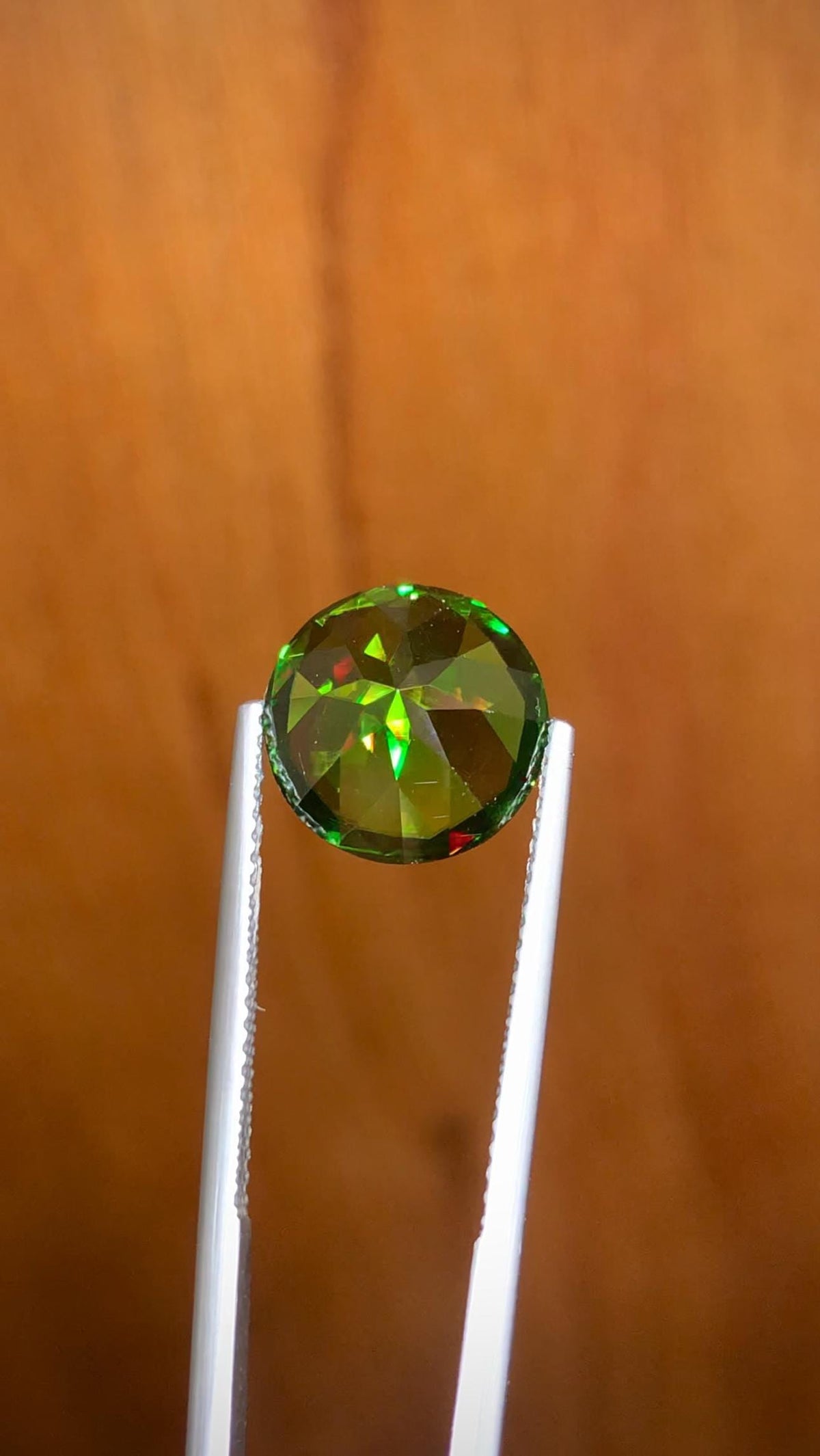 Chrome Sphene 5.85ct Round Cut Loose Gemstone from Pakistan