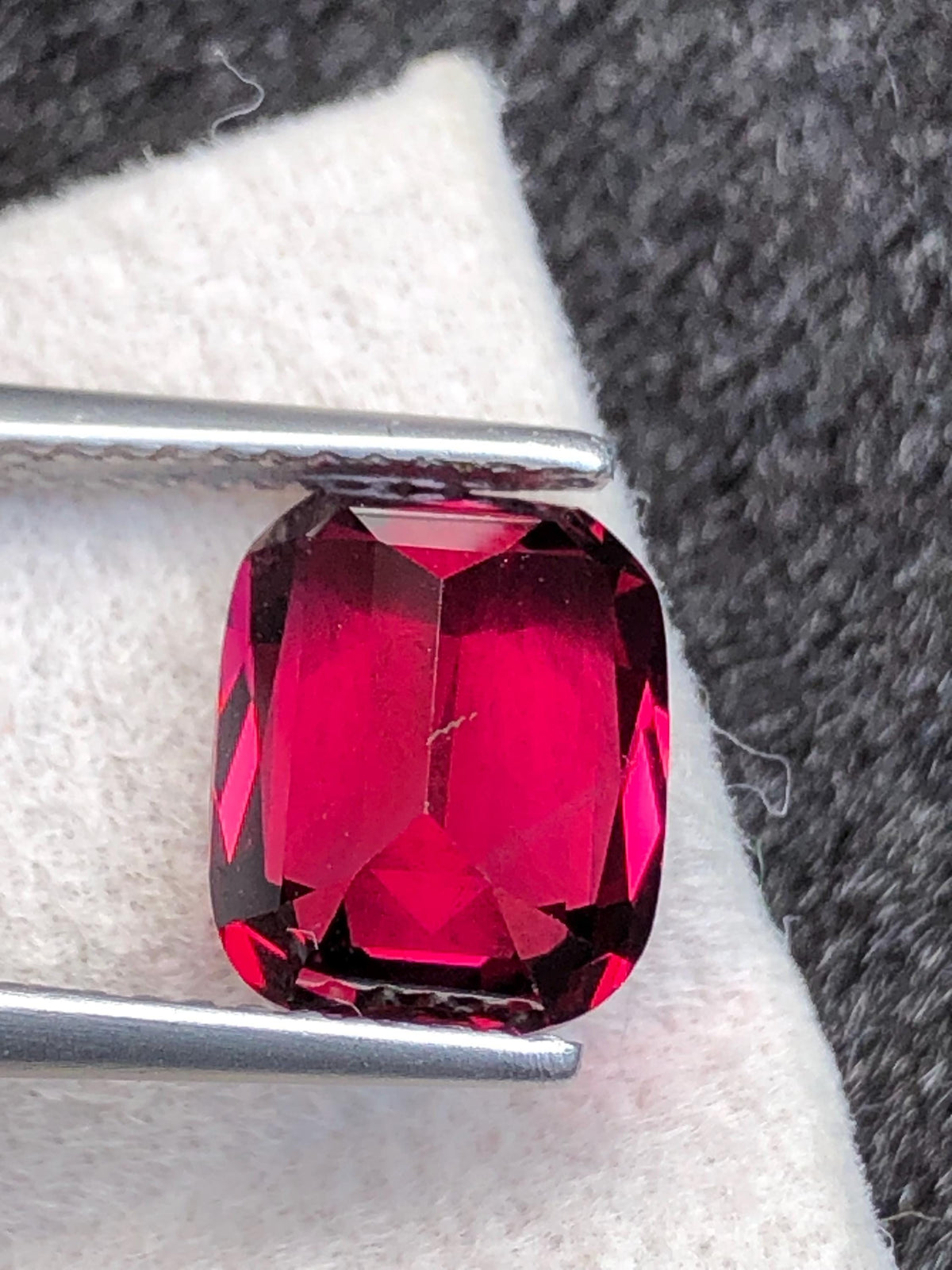 Rhodolite Garnet 3.59ct Cushion Cut Raspberry Pink from Tanzania