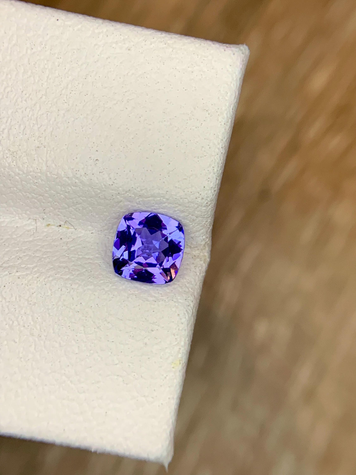 Certified 0.83 Carat Cushion Cut Tanzanite: Violet-Blue Loose Gemstone