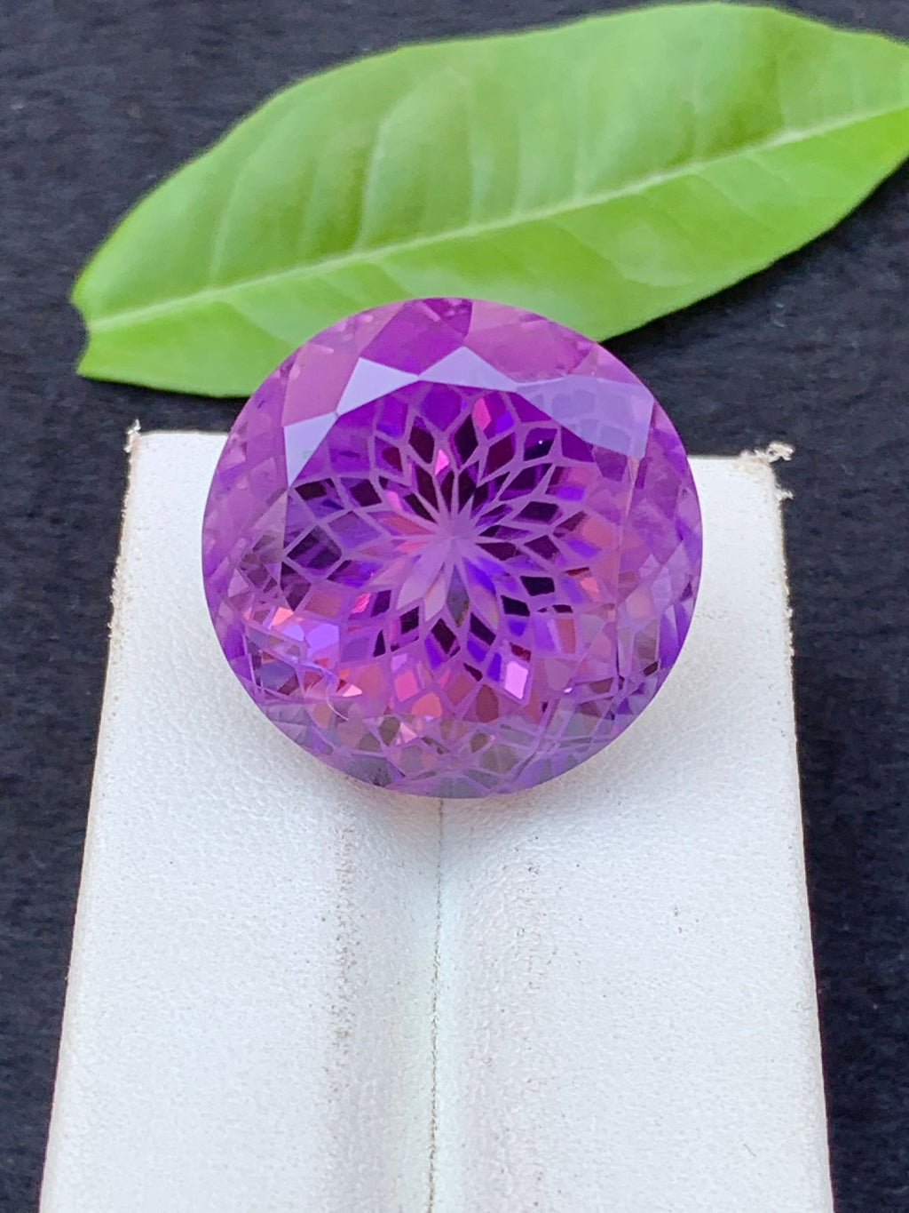 Natural Amethyst Gemstone: Round Brilliant Cut, 45 Carats