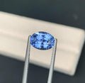 Certified 3.08 Carat Blue Sapphire Gemstone: Oval Faceted Jewelry Stone