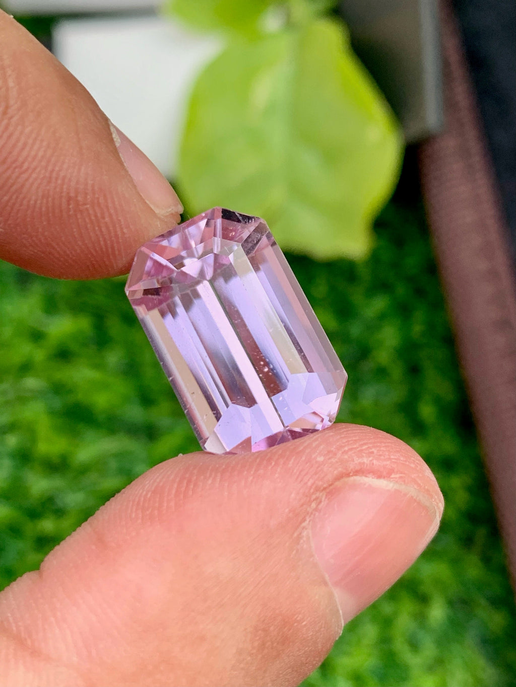 Pink Kunzite Gemstone: 20.45 Carat Emerald Cut, Afghanistan Origin