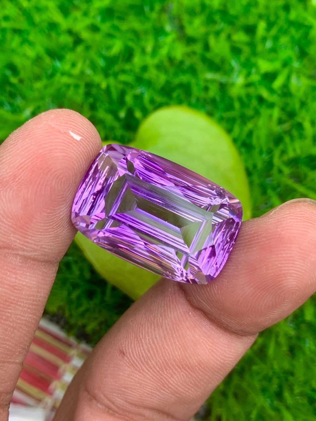 Fancy Cut Amethyst Gemstone: Natural Purple Ring Stone, 31.50 CT