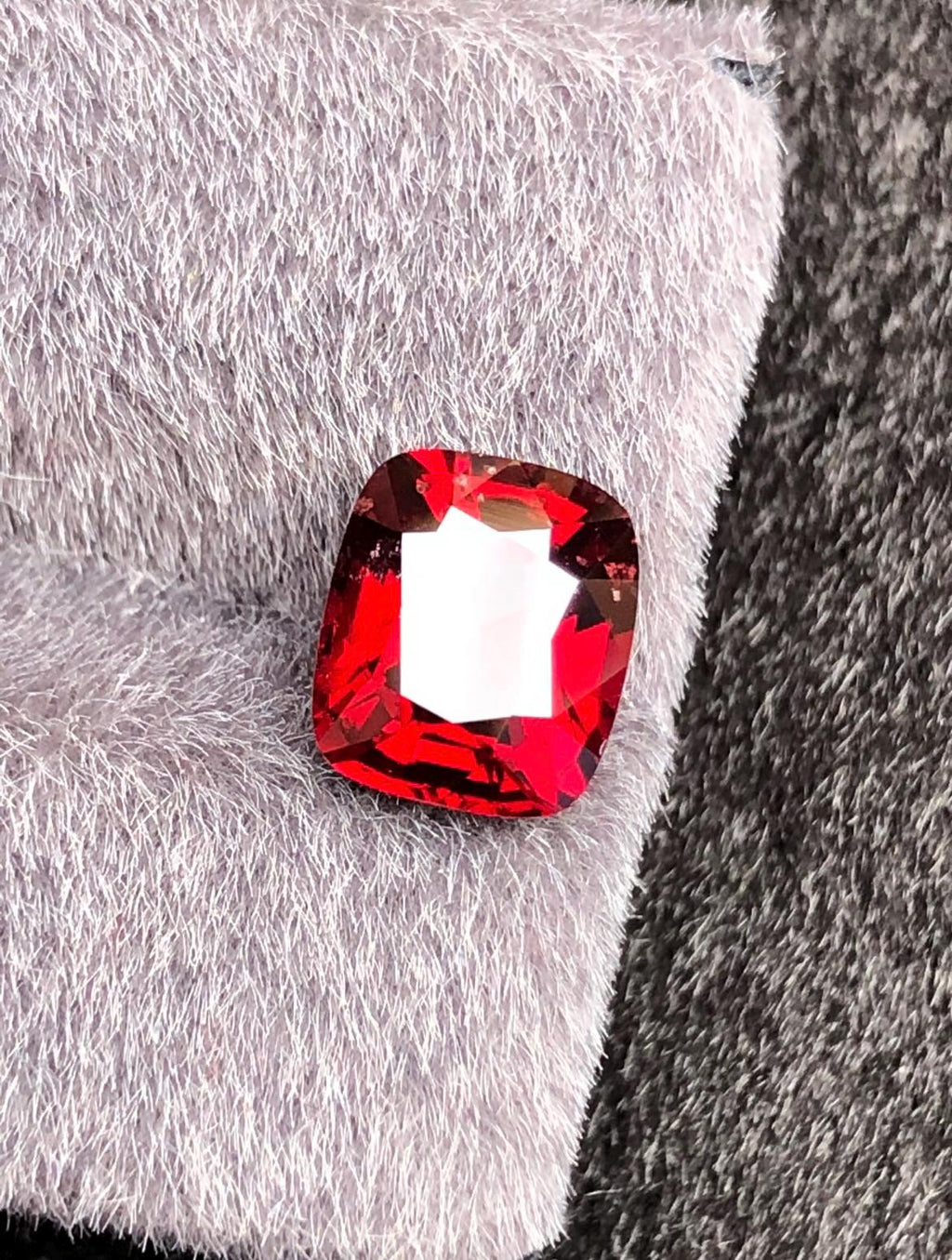 Vivid Red Spinel 3.03ct  Radiant Cushion Cut - Burma Gemstone Loose Stone